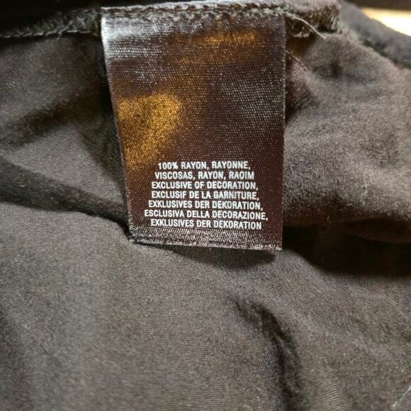 Floreat Anthropologie Embroidered Peasant Top Medium Black Bohemian Whimsigoth - Picture 11 of 11